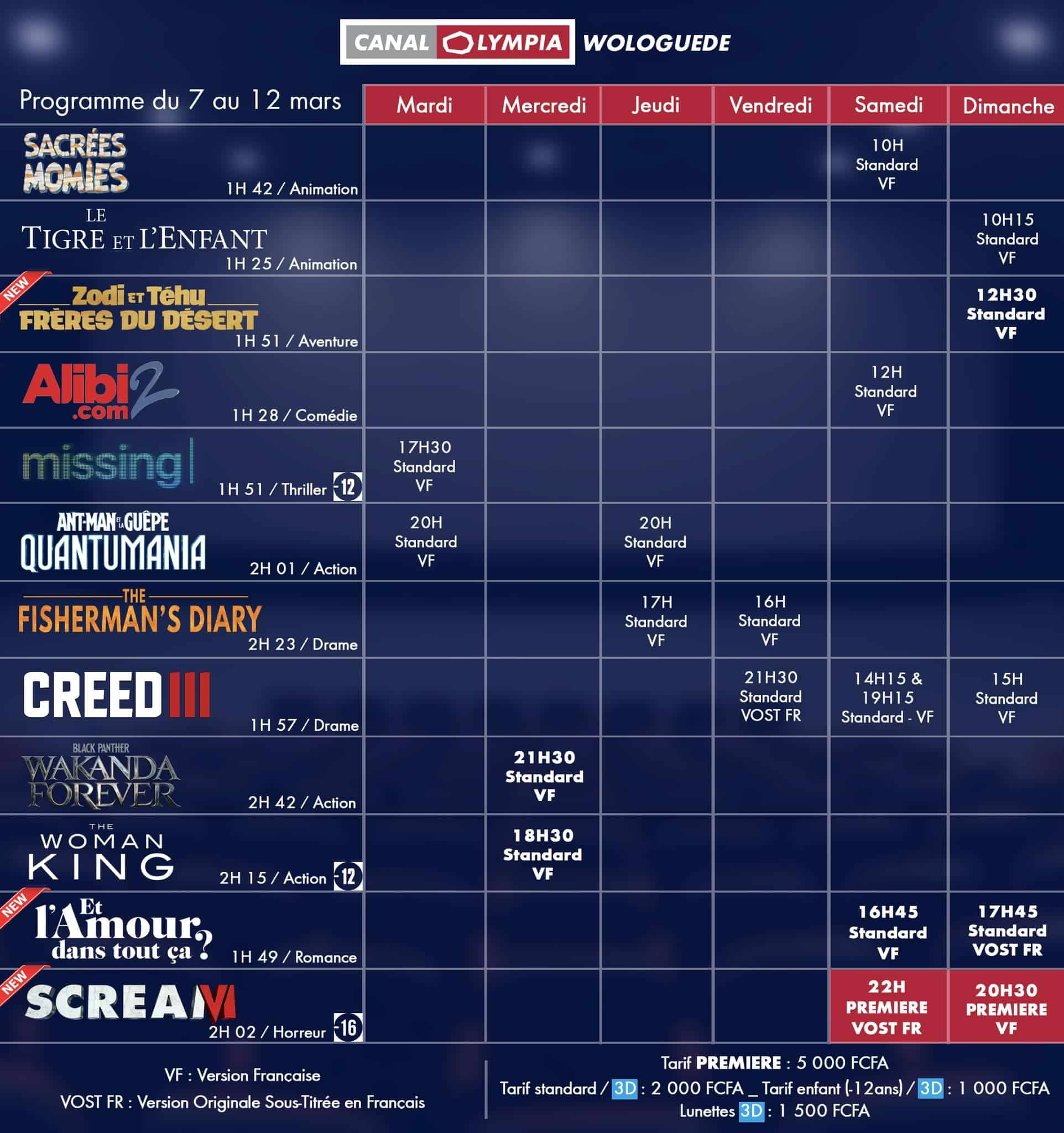 Programme Canal Olympia eventsbooster Evènement au Bénin